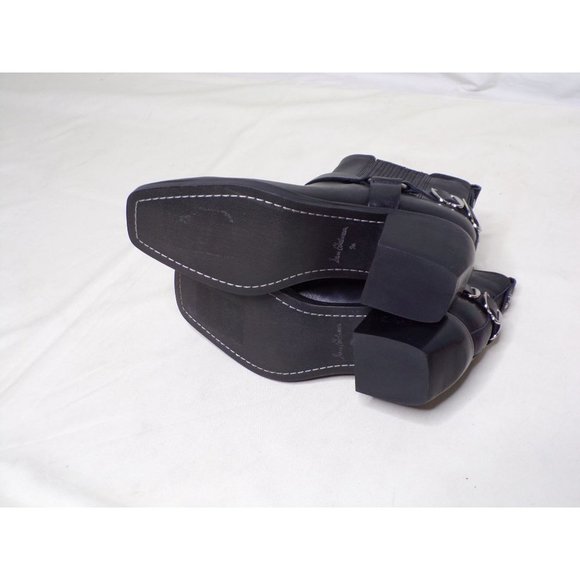SAM EDELMAN Bellamie Ankle Boot Bootie Black Silver Hardware 6.5 NEW - Picture 12 of 14